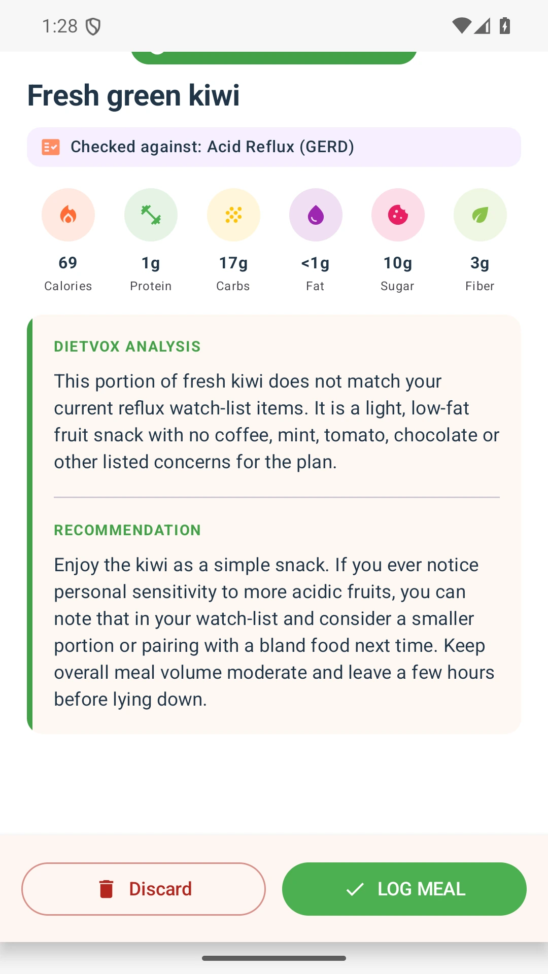 DietVox acid reflux analysis for Kiwi with the verified rating explanation